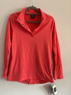 CHARLES RIVER APPAREL Coral Snap-Placket Pullover